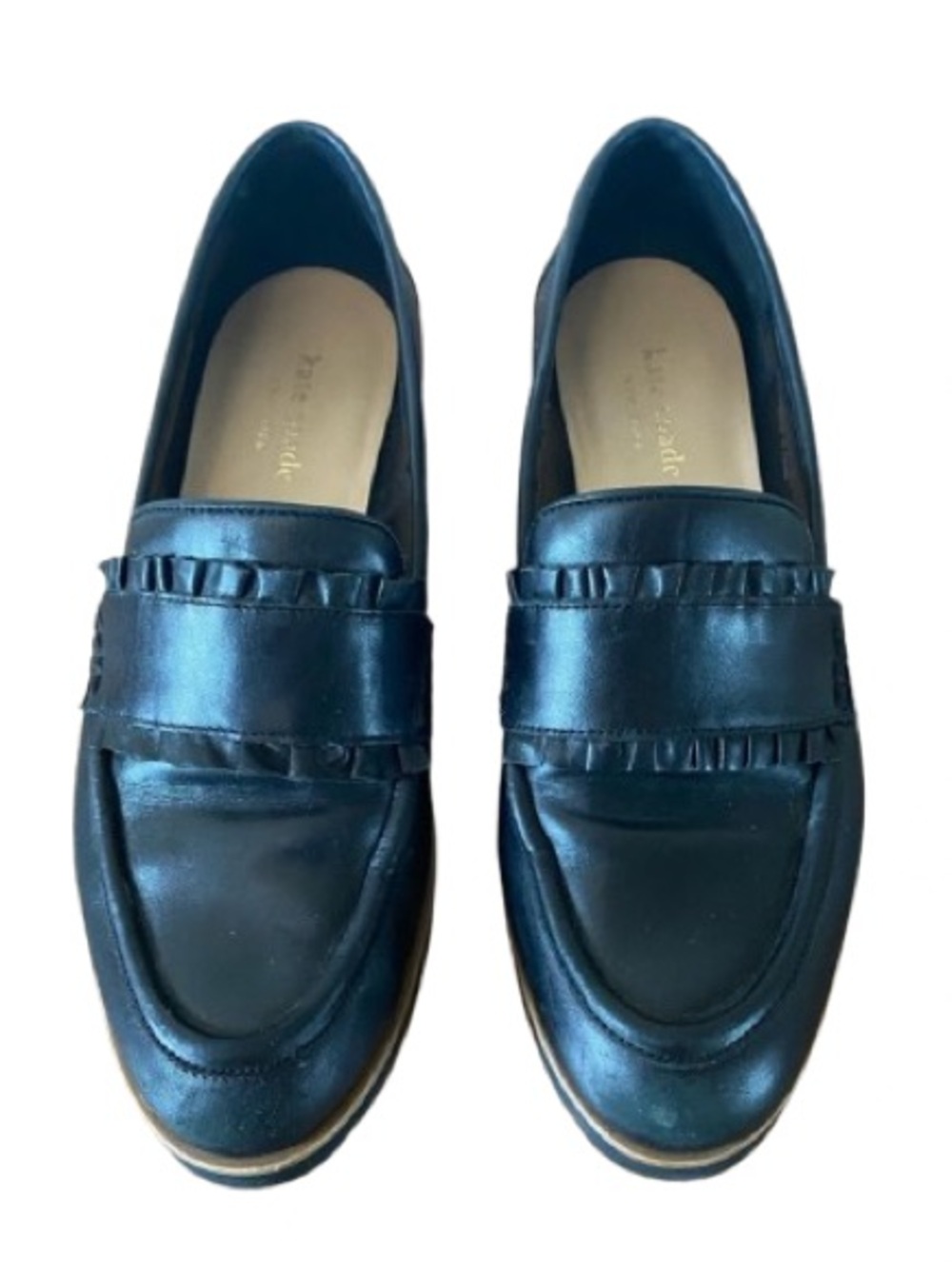 Kate Spade Women's Kady Leather Loafers Shoes Black 8 - Picture 2 of 11